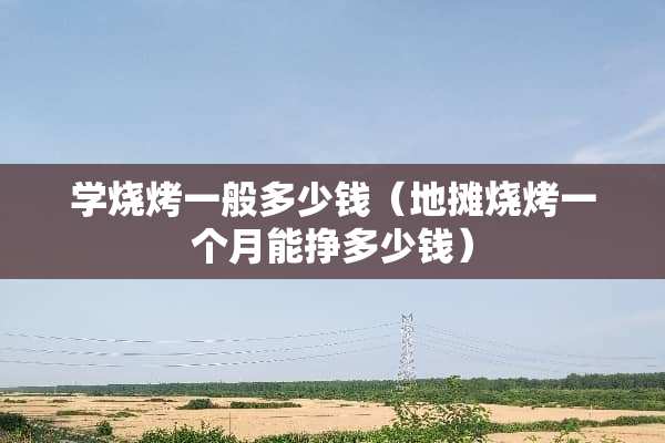 学烧烤一般多少钱（地摊烧烤一个月能挣多少钱）