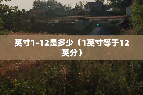 英寸1-12是多少（1英寸等于12英分）