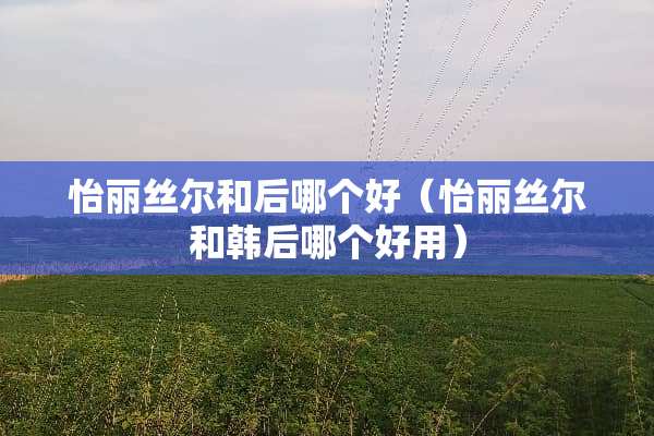 怡丽丝尔和后哪个好（怡丽丝尔和韩后哪个好用）