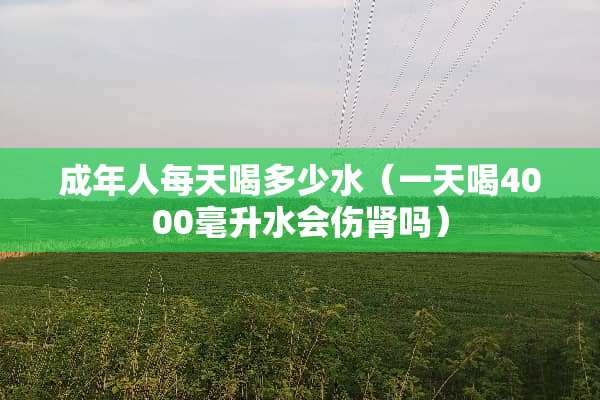 成年人每天喝多少水（一天喝4000毫升水会伤肾吗）