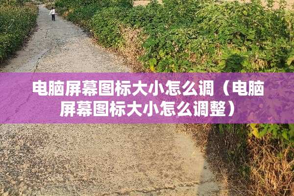 电脑屏幕图标大小怎么调（电脑屏幕图标大小怎么调整）