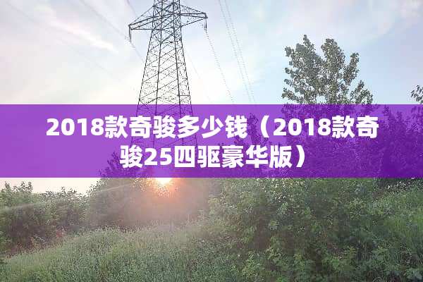 2018款奇骏多少钱（2018款奇骏25四驱豪华版）