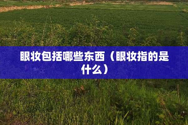 眼妆包括哪些东西（眼妆指的是什么）