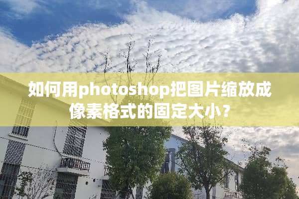 如何用photoshop把图片缩放成像素格式的固定大小？