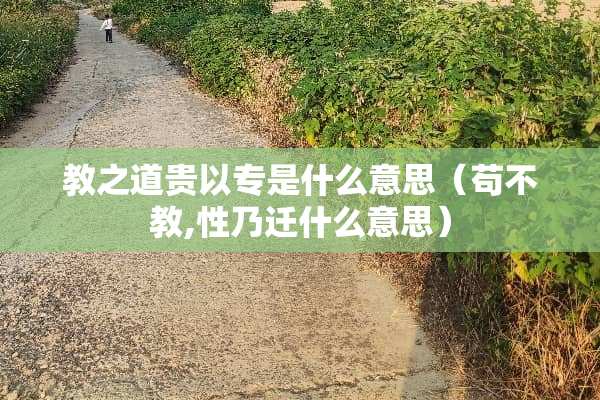 教之道贵以专是什么意思（苟不教,性乃迁什么意思）