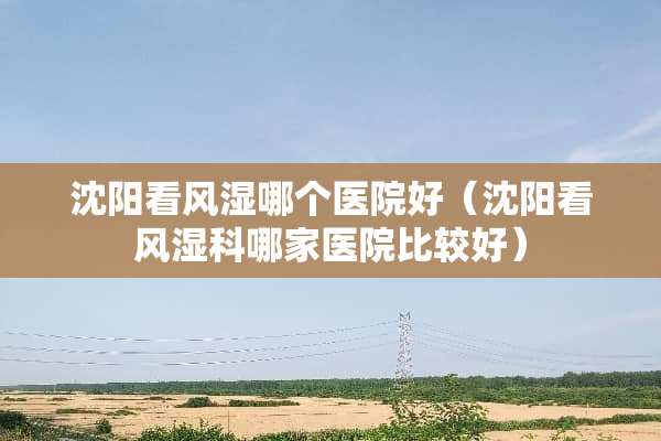 沈阳看风湿哪个医院好（沈阳看风湿科哪家医院比较好）