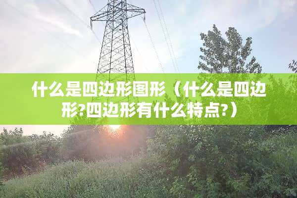 什么是四边形图形（什么是四边形?四边形有什么特点?）