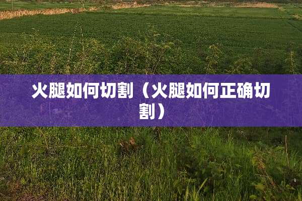 火腿如何切割（火腿如何正确切割）
