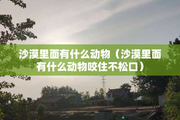沙漠里面有什么动物（沙漠里面有什么动物咬住不松口）