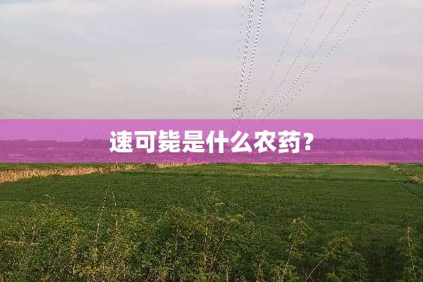 速可毙是什么农药？