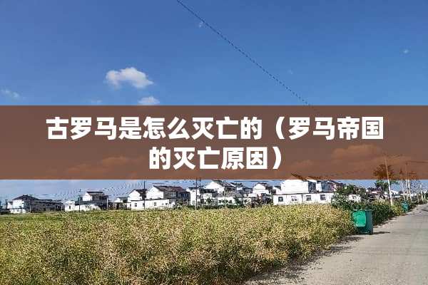 古罗马是怎么灭亡的（罗马帝国的灭亡原因）