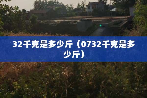 32千克是多少斤（0732千克是多少斤）