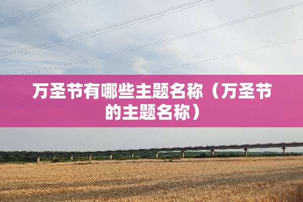 万圣节有哪些主题名称（万圣节的主题名称）