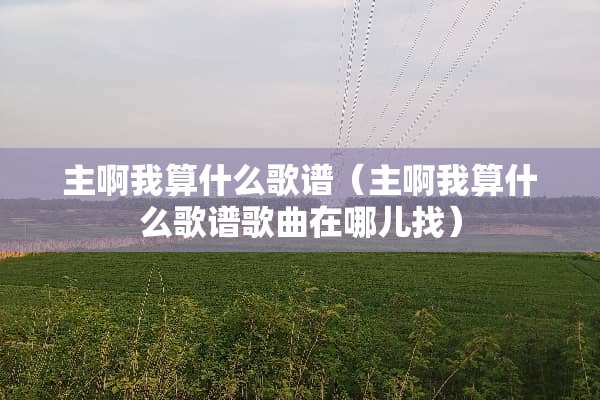 主啊我算什么歌谱（主啊我算什么歌谱歌曲在哪儿找）