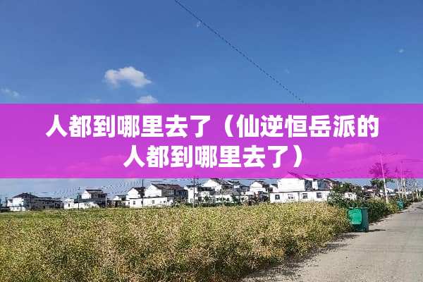 人都到哪里去了（仙逆恒岳派的人都到哪里去了）