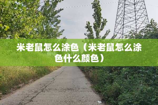 米老鼠怎么涂色（米老鼠怎么涂色什么颜色）