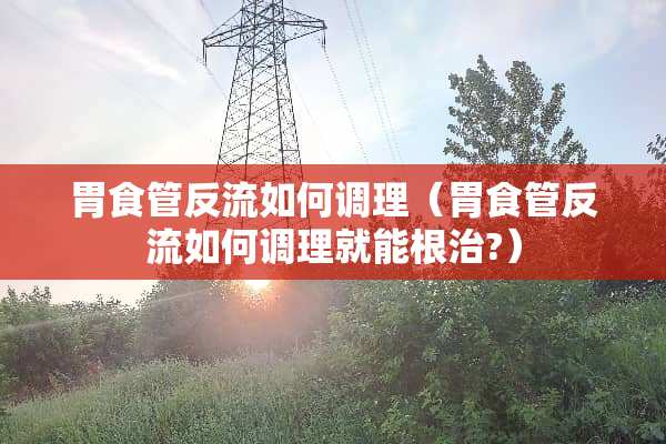 胃食管反流如何调理（胃食管反流如何调理就能根治?）