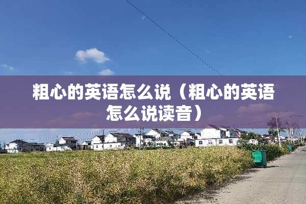 粗心的英语怎么说（粗心的英语怎么说读音）