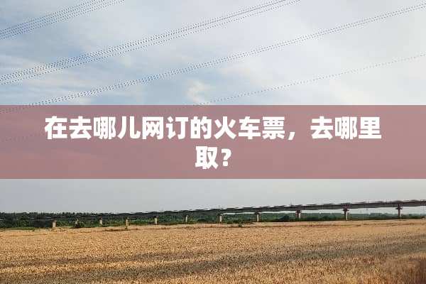 在去哪儿网订的***，去哪里取？