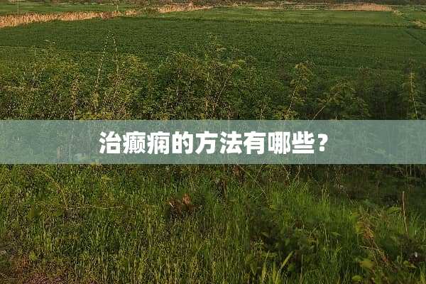 治癫痫的方法有哪些？