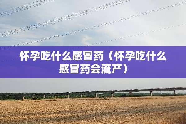 怀孕吃什么感冒药（怀孕吃什么感冒药会流产）