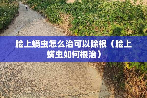 脸上螨虫怎么治可以除根（脸上螨虫如何根治）
