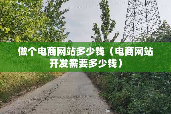 做个电商网站多少钱（电商网站开发需要多少钱）