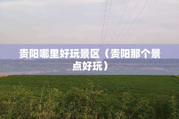 贵阳哪里好玩景区（贵阳那个景点好玩）