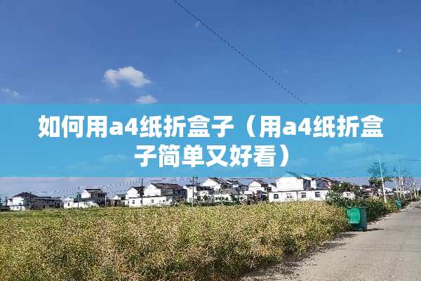 如何用a4纸折盒子（用a4纸折盒子简单又好看）