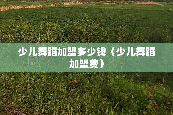 少儿舞蹈加盟多少钱（少儿舞蹈加盟费）