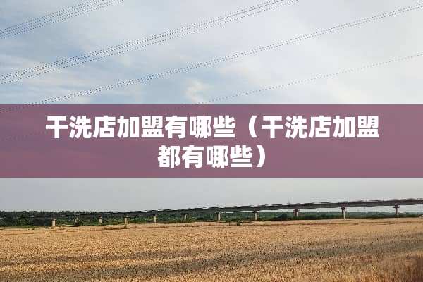 干洗店加盟有哪些（干洗店加盟都有哪些）