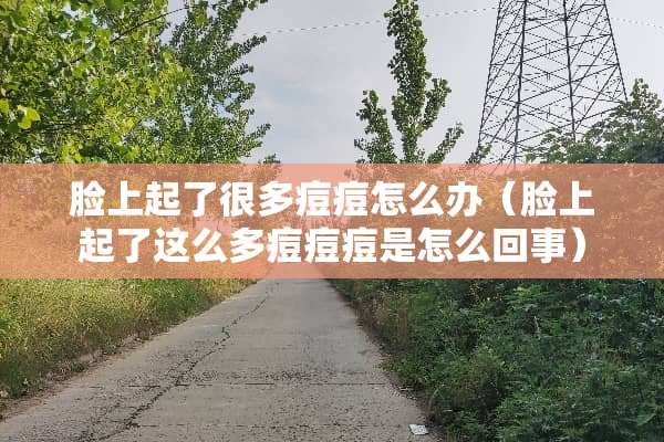 脸上起了很多痘痘怎么办（脸上起了这么多痘痘痘是怎么回事）