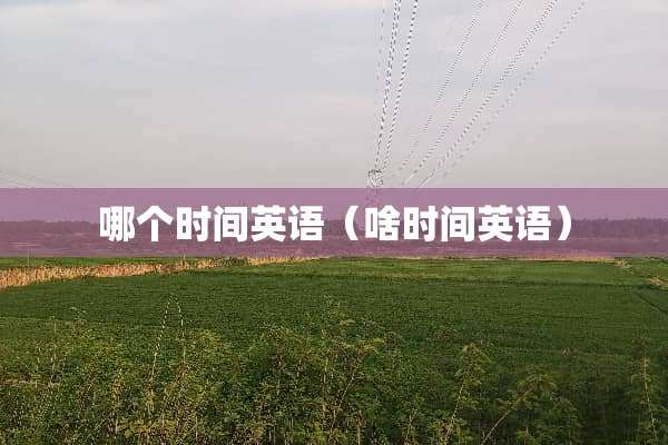 哪个时间英语（啥时间英语）