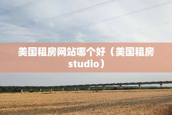 美国租房网站哪个好（美国租房studio）