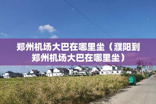 郑州机场大巴在哪里坐（濮阳到郑州机场大巴在哪里坐）