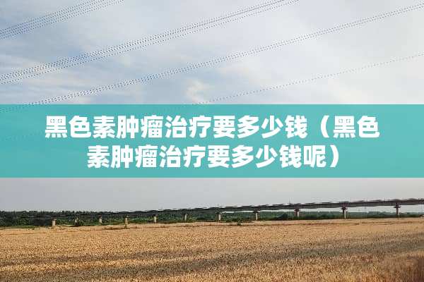 黑色素肿瘤治疗要多少钱（黑色素肿瘤治疗要多少钱呢）