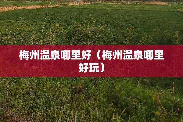 梅州温泉哪里好（梅州温泉哪里好玩）