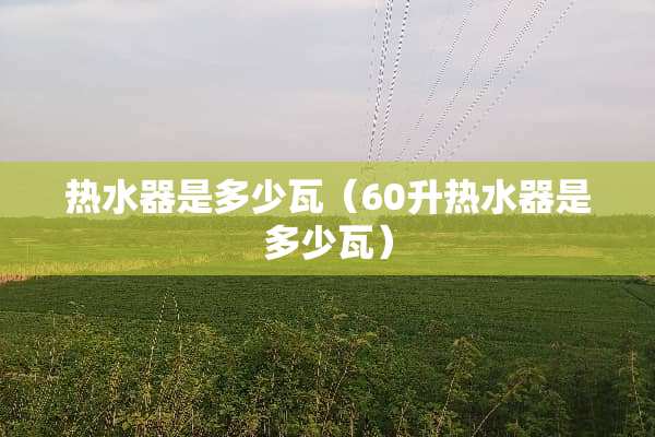 热水器是多少瓦（60升热水器是多少瓦）