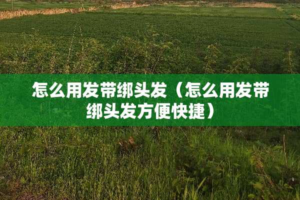 怎么用发带绑头发（怎么用发带绑头发方便快捷）