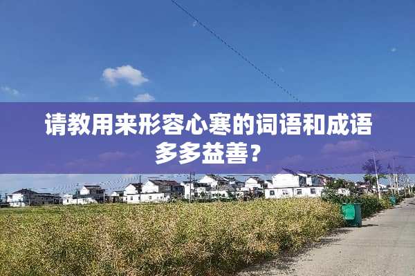 请教用来形容心寒的词语和成语多多益善？
