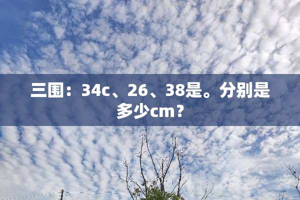 三围：34c、26、38是。分别是多少cm？