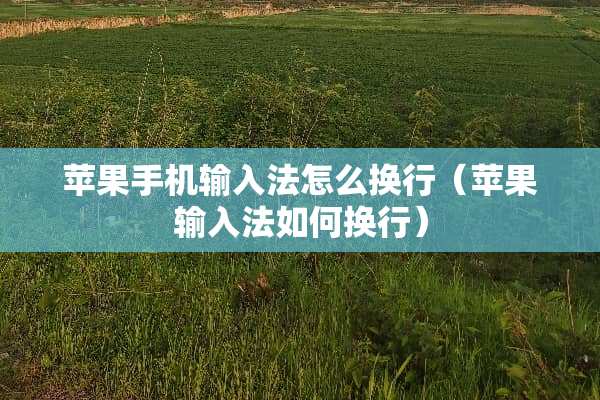 苹果手机输入法怎么换行（苹果输入法如何换行）