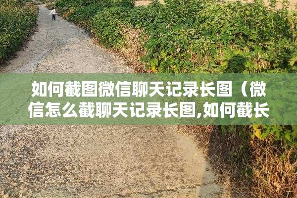 如何截图微信聊天记录长图（微信怎么截聊天记录长图,如何截长图?）
