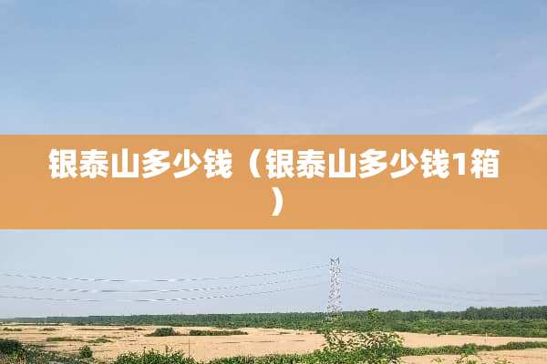 银泰山多少钱（银泰山多少钱1箱）