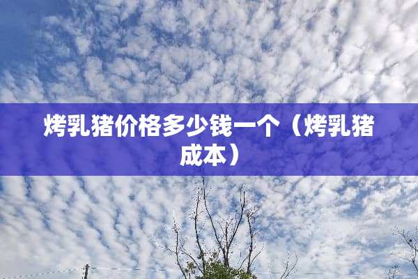 烤*猪价格多少钱一个（烤*猪成本）