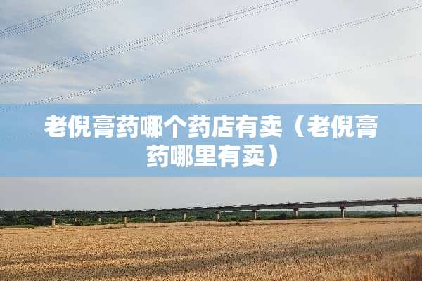老倪膏药哪个药店有卖（老倪膏药哪里有卖）