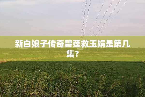 新白娘子传奇碧莲救玉娟是第几集？