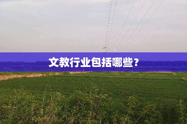文教行业包括哪些？