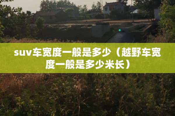 suv车宽度一般是多少（越野车宽度一般是多少米长）