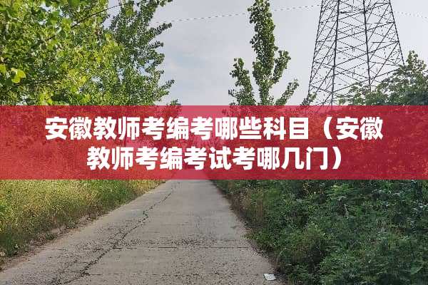 安徽教师考编考哪些科目（安徽教师考编考试考哪几门）